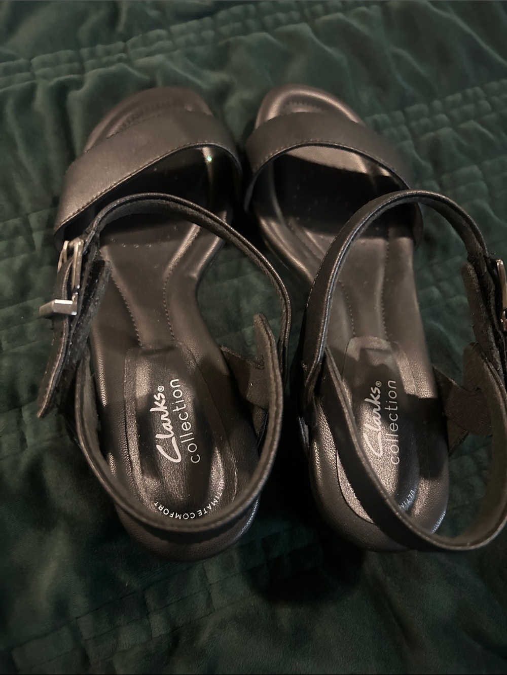 Clarks Black Ankle-Strap Open-Toe Sandals - Picture 5 of 5